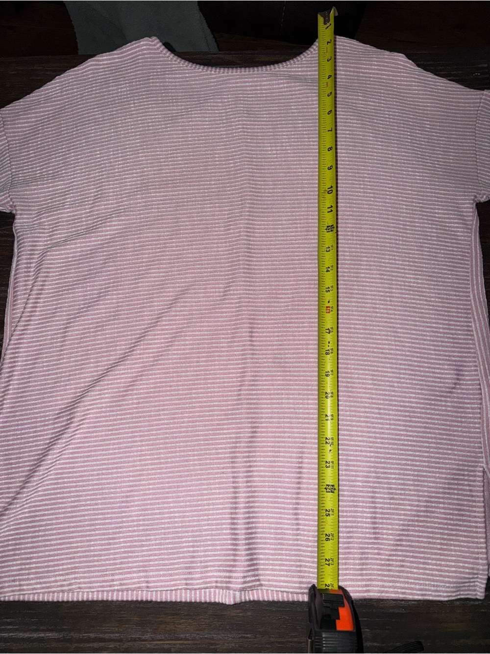 ADORA Pink and White Striped Knit Tee - Picture 6 of 8